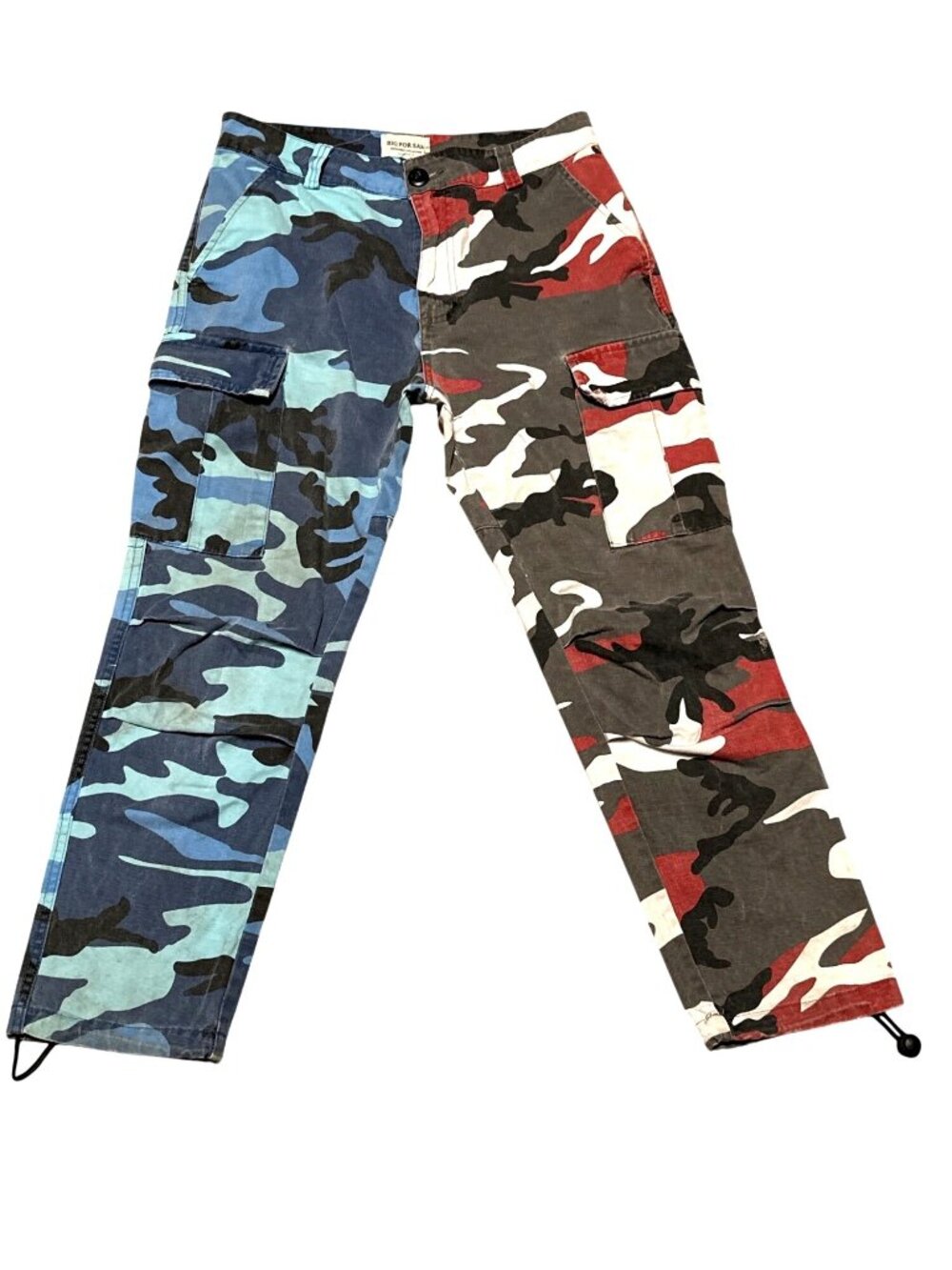 Big For Sam Medium Multicolor Camo Utility Pants Streetwear Cargo Y2K Streetwear - Picture 2 of 7